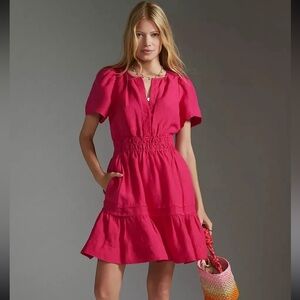 Anthropologie Somerset Mini Dress Linen Edition - 3X